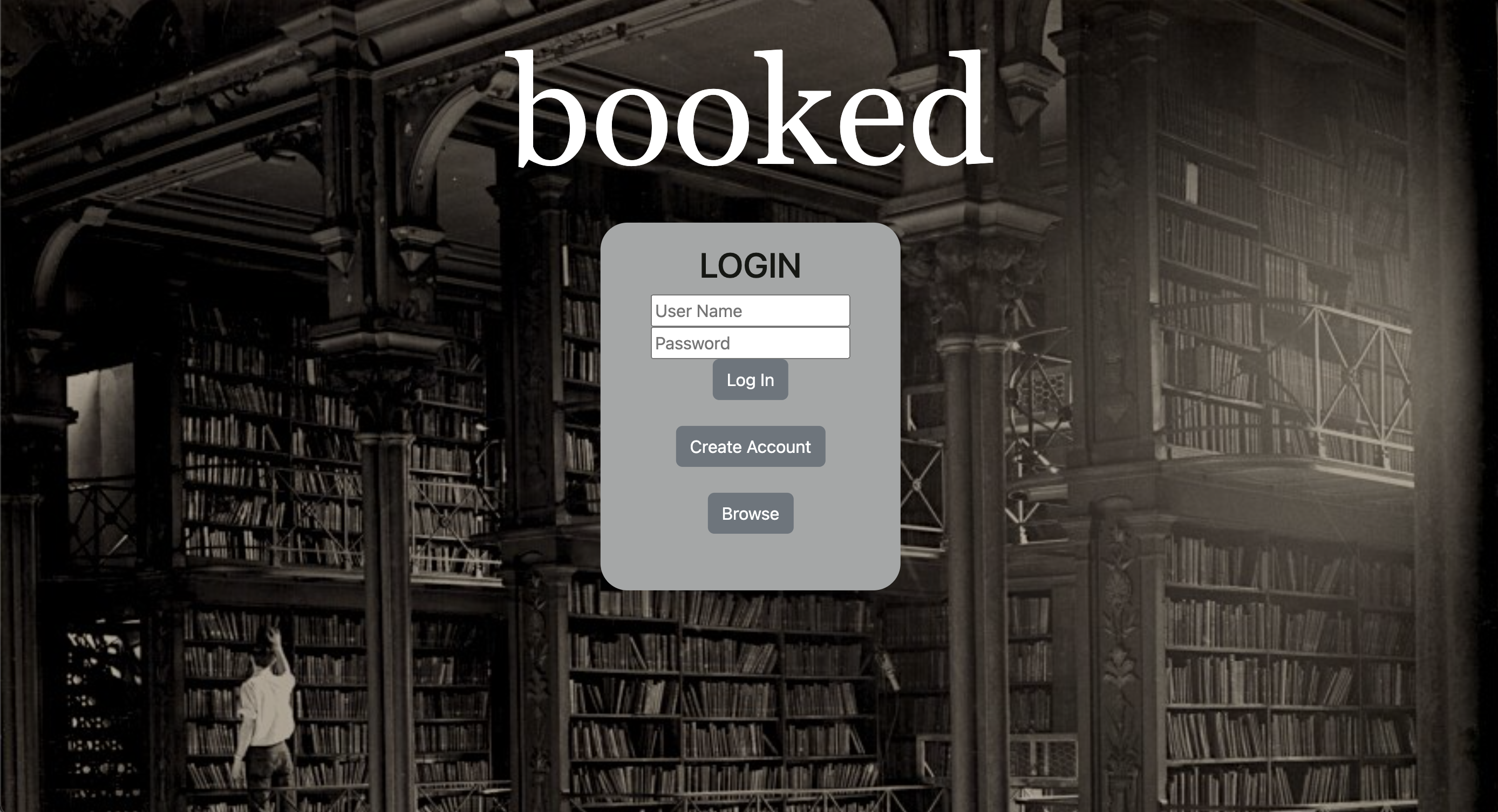 Booked project screenshot
